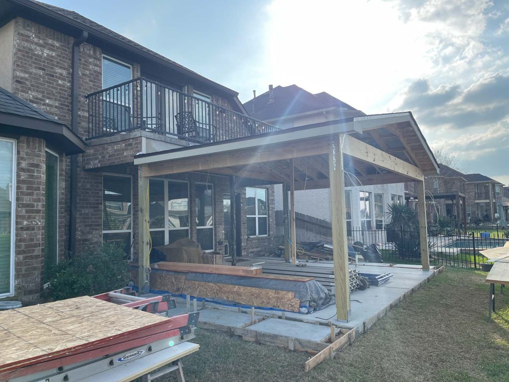 house before patio cover