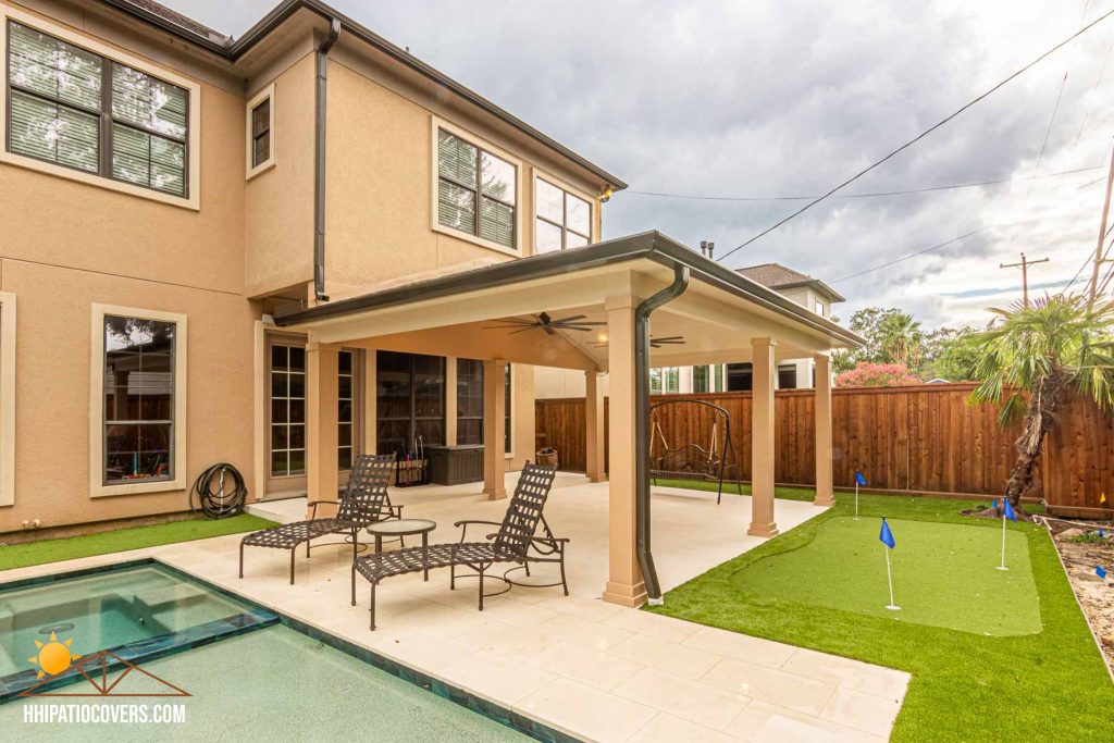 Hip-style Patio Cover Backyard Retreat
