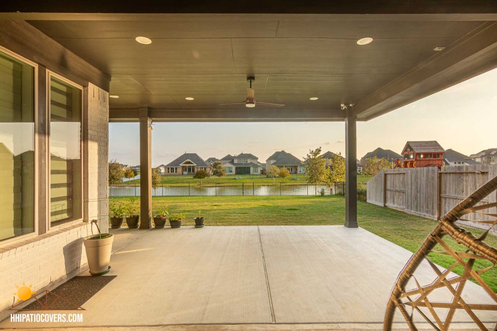HIp-Style Patio Cover in Katy, TX. Inside View