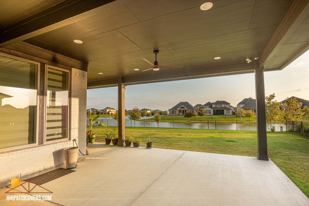 HIp-Style Patio Cover in Katy, TX. Inside View