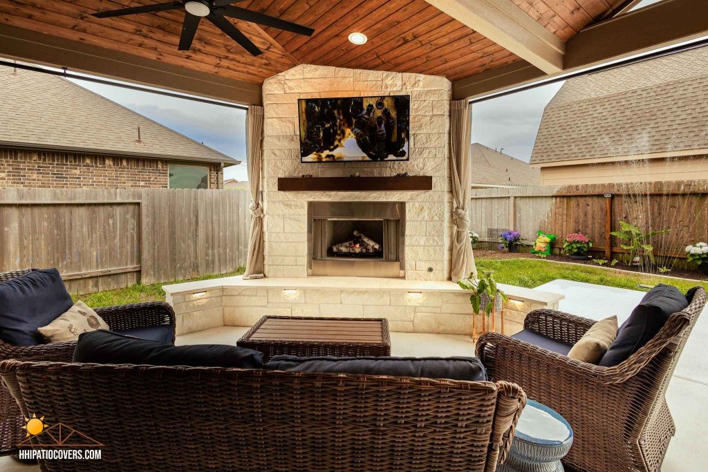 Custom built patio cover